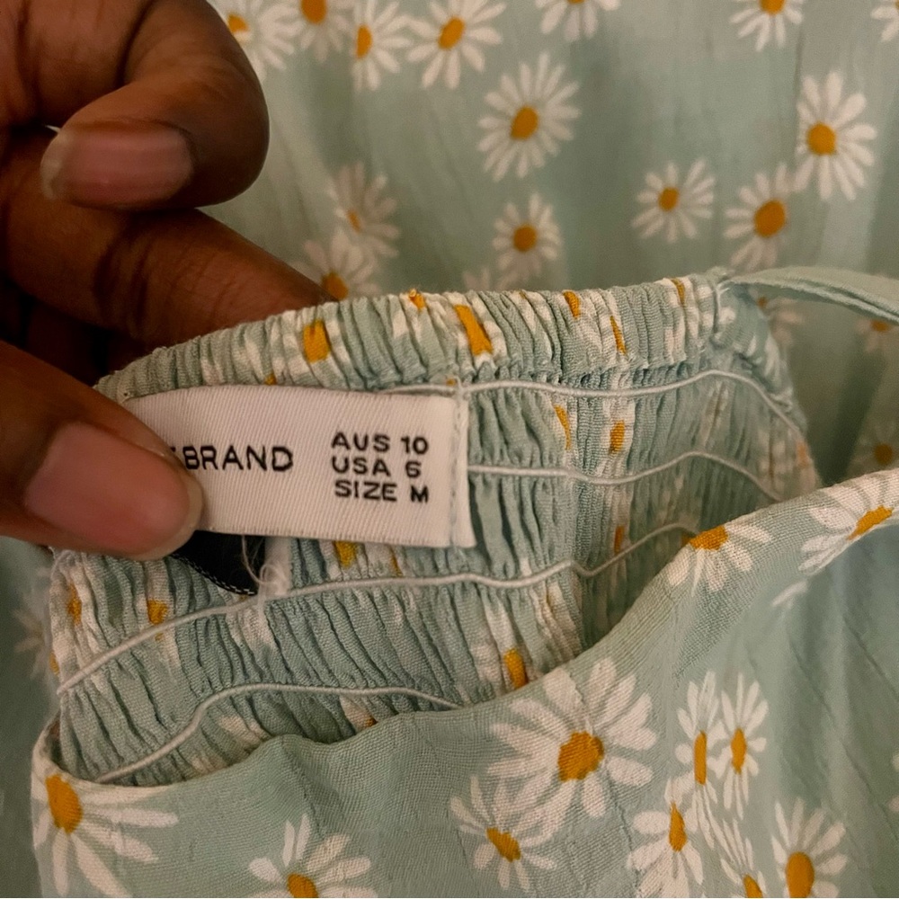 Faithfull the Brand Frankie Seafoam Blue Zhoe Floral Print Jumpsuit - Picture 13 of 16